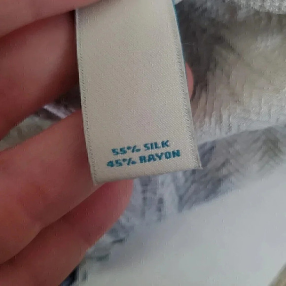 Men's CARIBBEAN SILK BLEND SZ M Medium Finest Silk Blend Palm Tree Textured - Picture 5 of 7